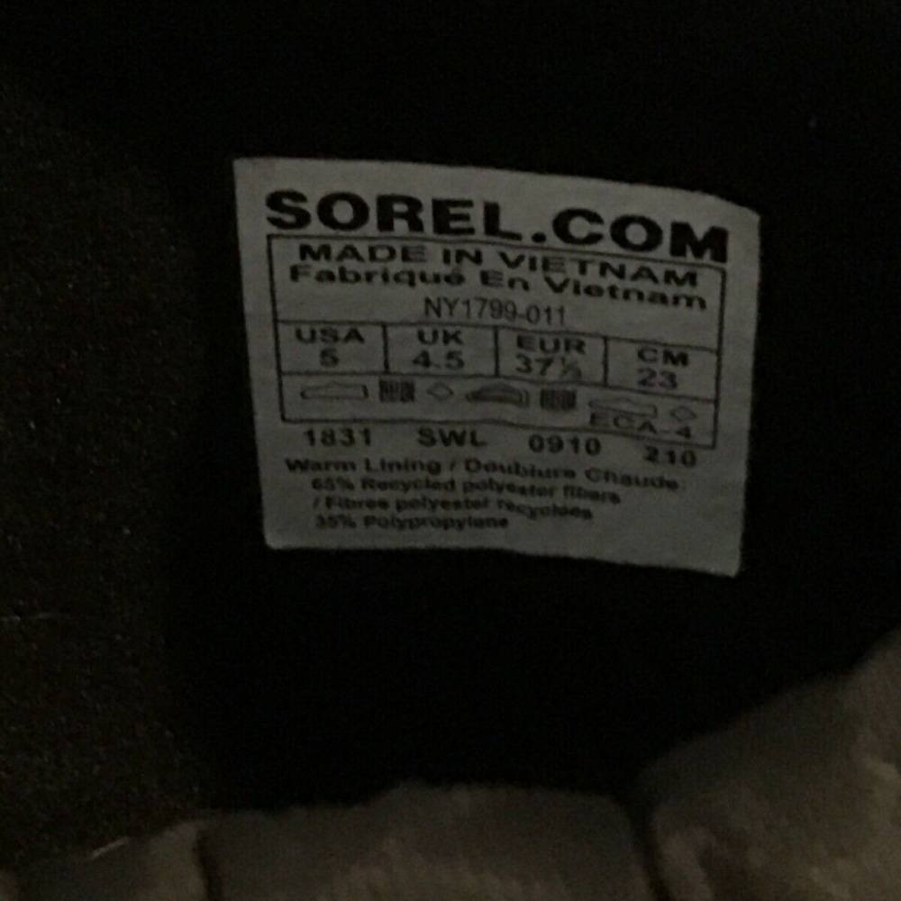 SOREL Black Snow Boots Fleece Lined/Waterproof Kid - Picture 7 of 7